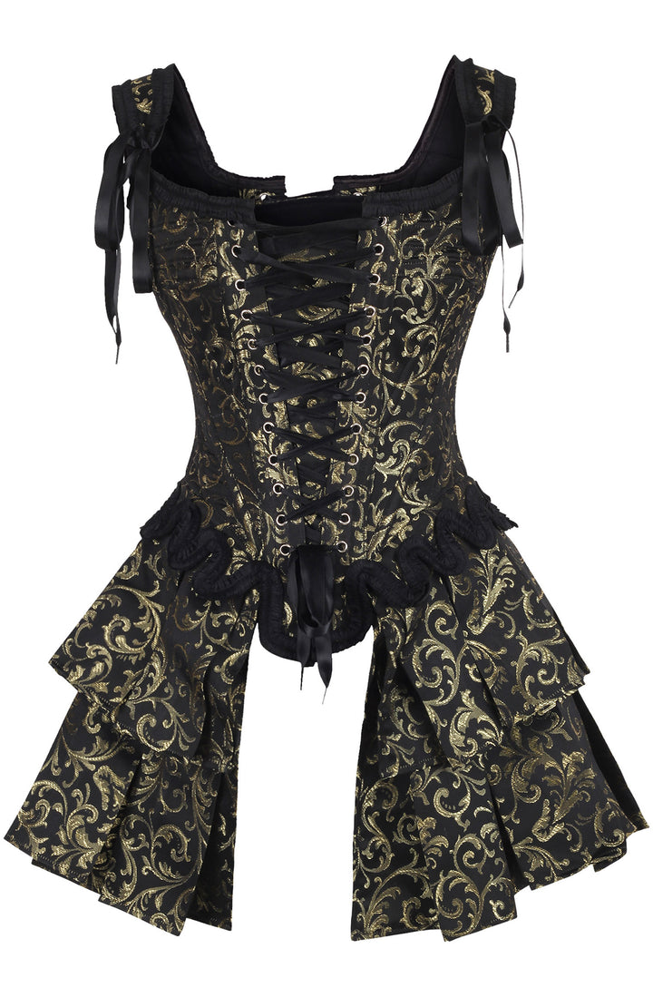 French Stays Corset in Gold Brocade 1