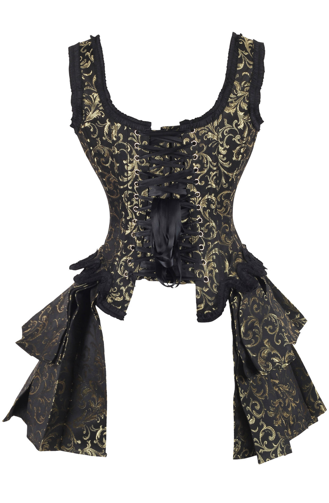 French Stays Corset in Gold Brocade 3