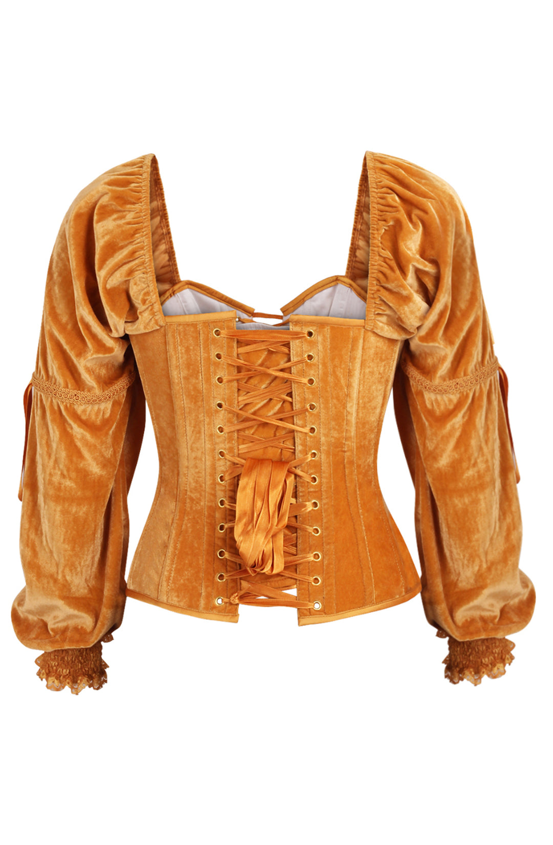 Princess Gold Corset Top in Golden Velvet 6