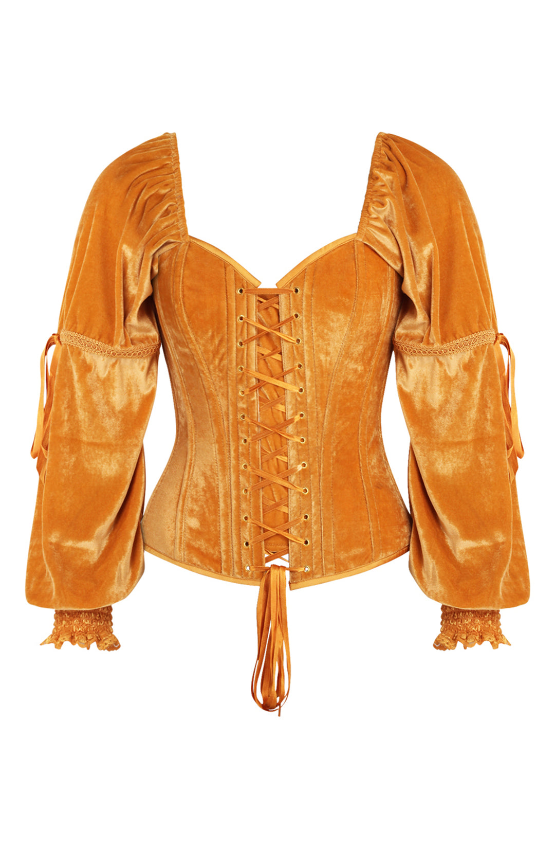 Princess Gold Corset Top in Golden Velvet 3