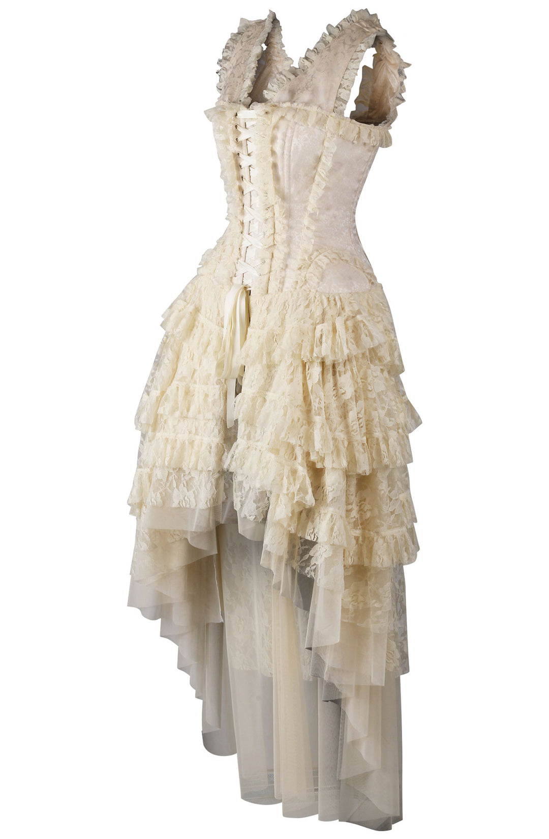 Anastasia Corset Dress - White Cream Lace 9