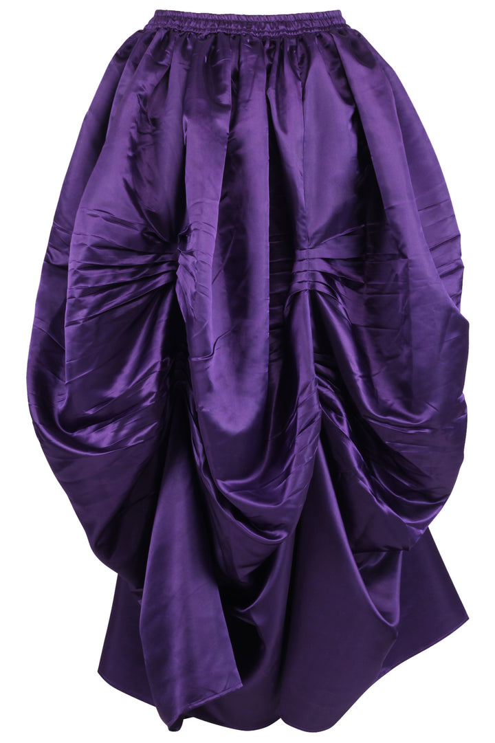 Tyrian Purple Slipper Satin Ball Gown Skirt