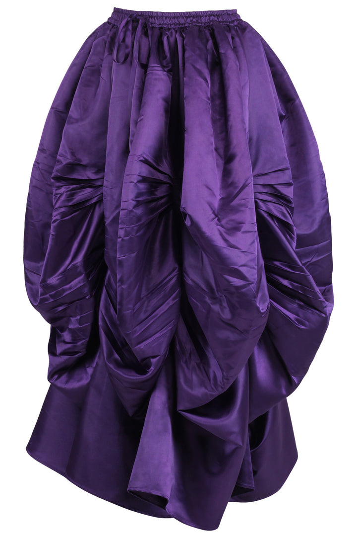 Tyrian Purple Slipper Satin Ball Gown Skirt