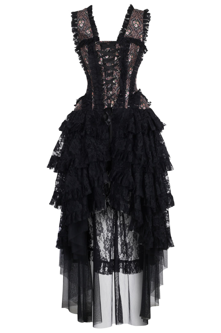 Anastasia Corset Formal Dress - Black Petit Fleur