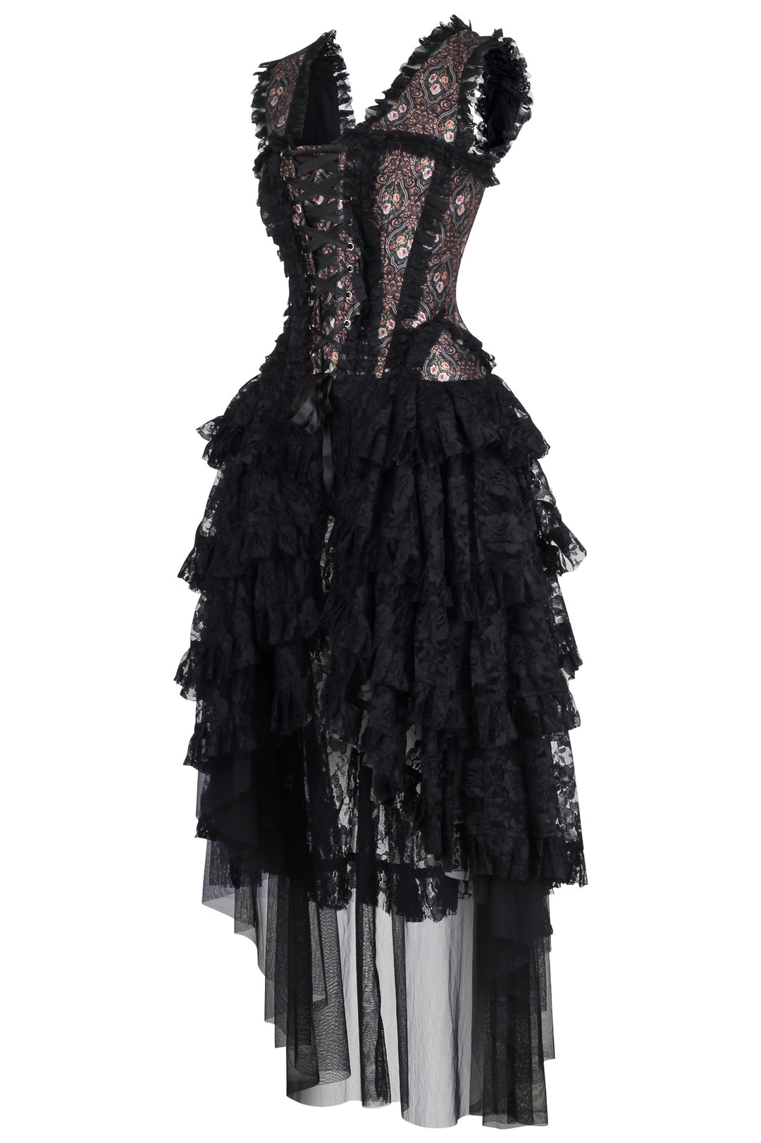 Anastasia Corset Formal Dress - Black Petit Fleur 2