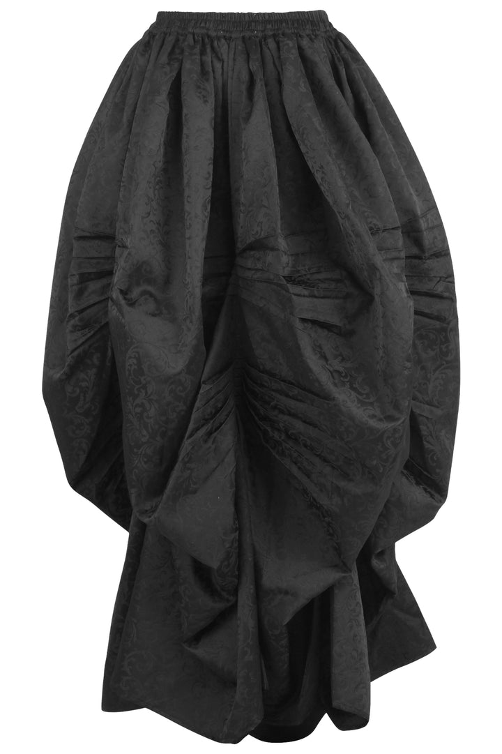 Brocade Black Ball Gown Skirt - Black Flourish