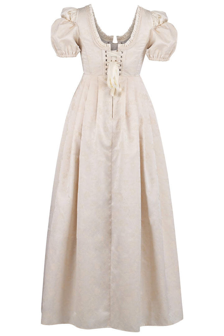 Cream Regency Daphne Bridgerton Dress 3