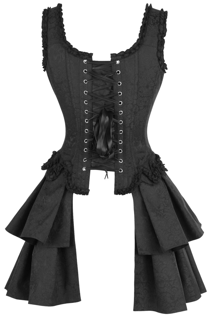 French Stays Corset in Midnight Black 3