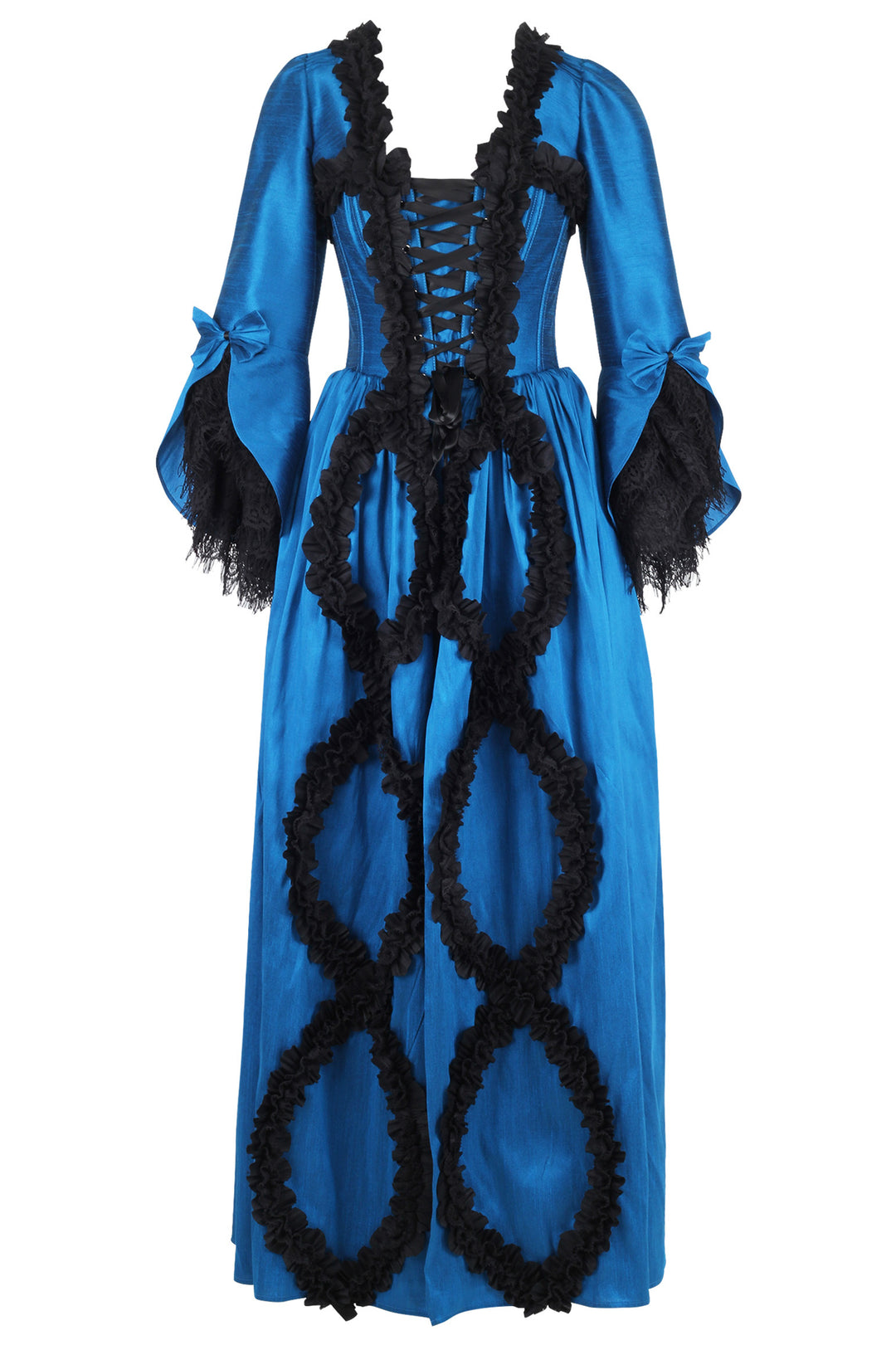 Prussian Blue Bridgerton Corset Gown 1