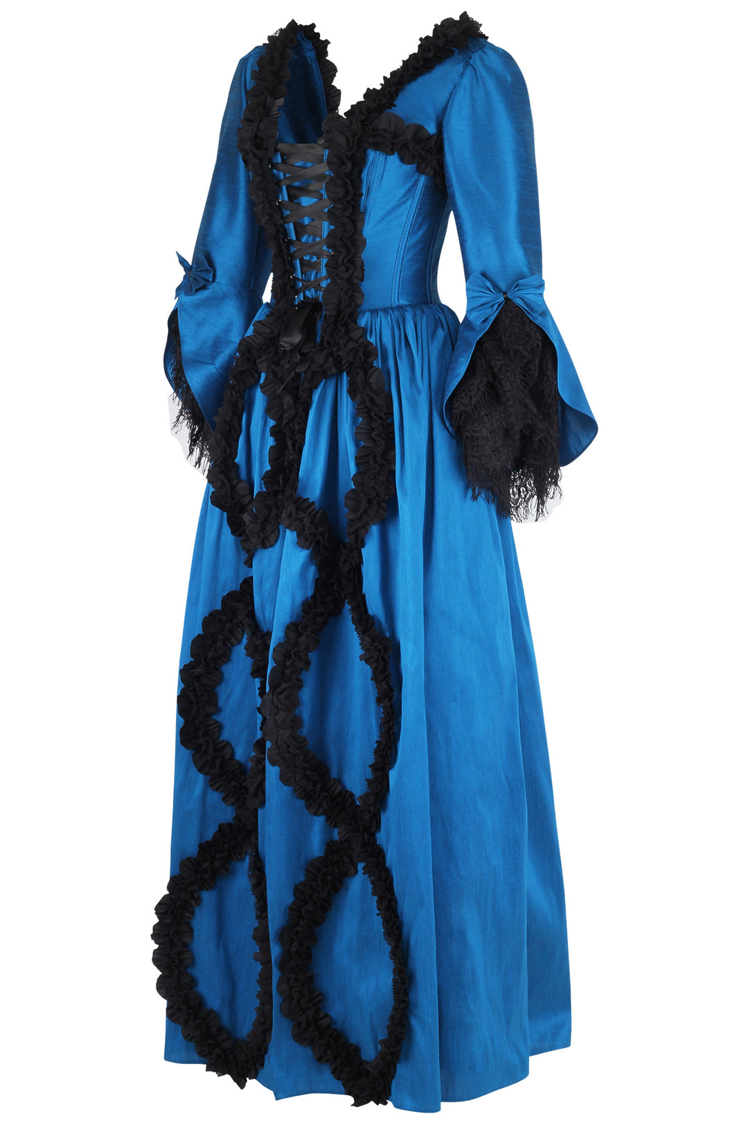 Prussian Blue Bridgerton Corset Gown 2