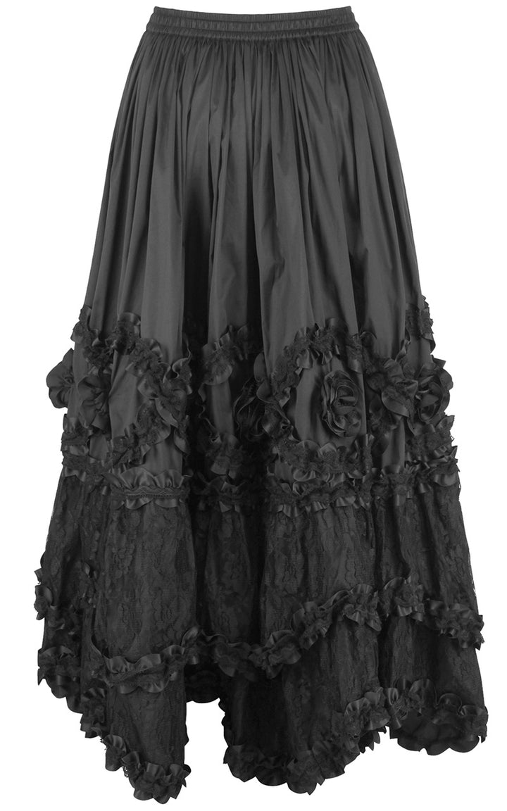 Pompadour Skirt - Midnight Black Back