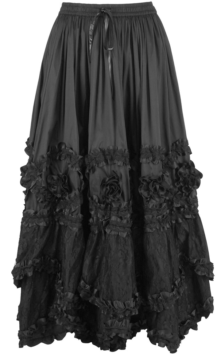 Pompadour Skirt - Midnight Black Front