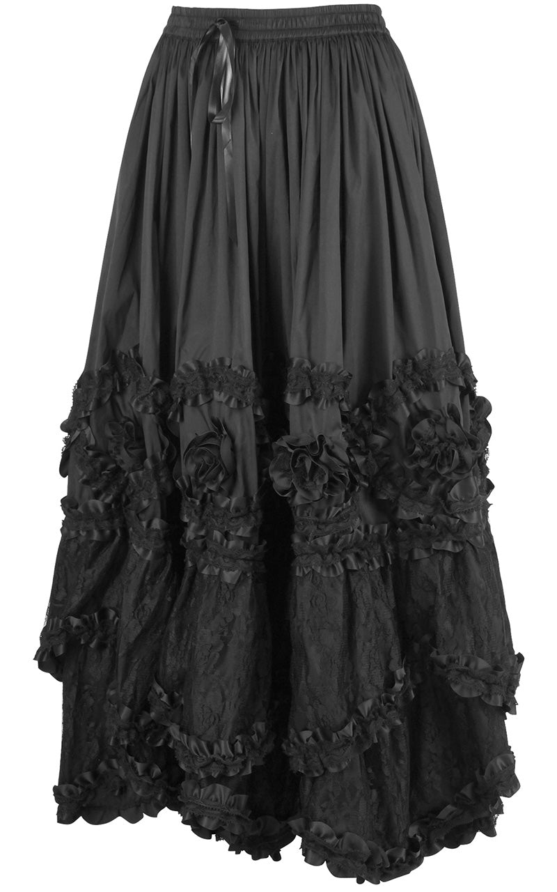 Pompadour Skirt - Midnight Black Side