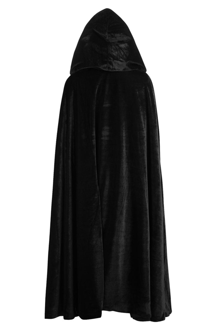 Noir Black Velvet Cloak Cape 3