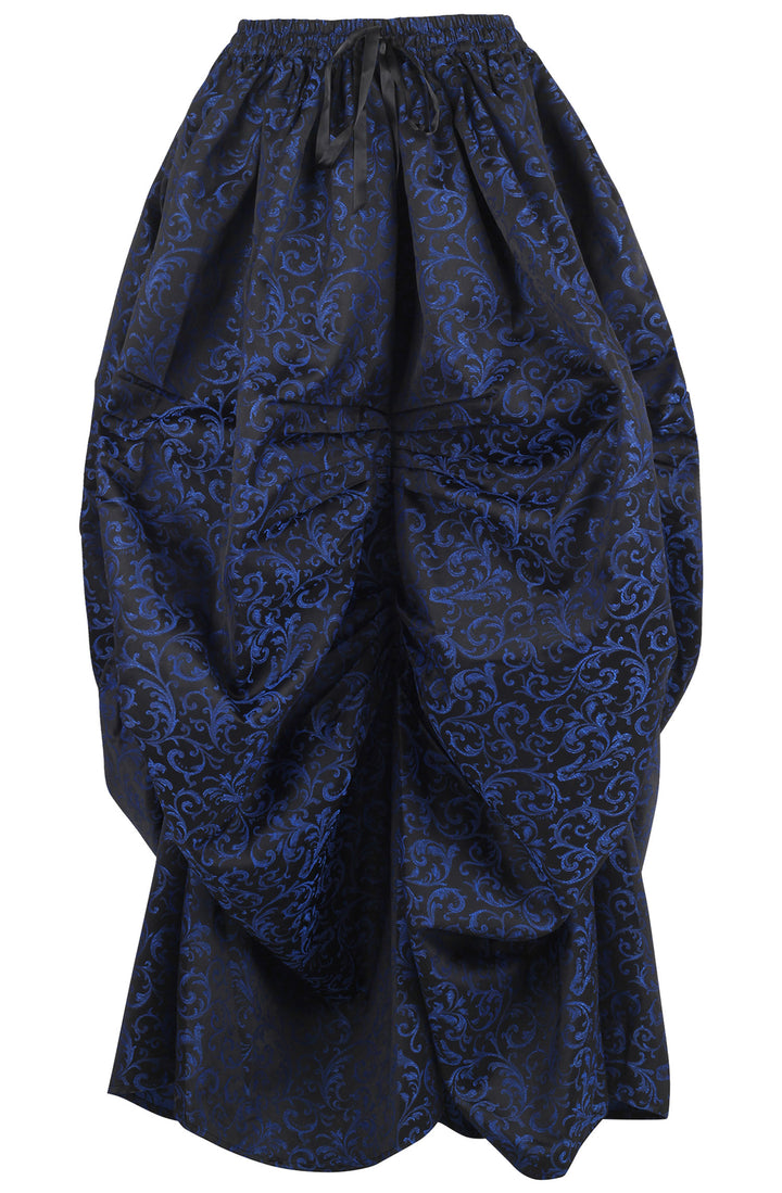 Brocade Blue Ball Gown Skirt - Sapphire Flourish 1