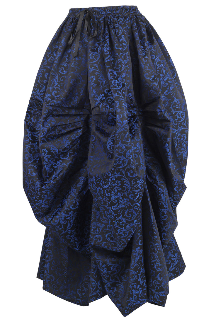 Brocade Blue Ball Gown Skirt - Sapphire Flourish 2