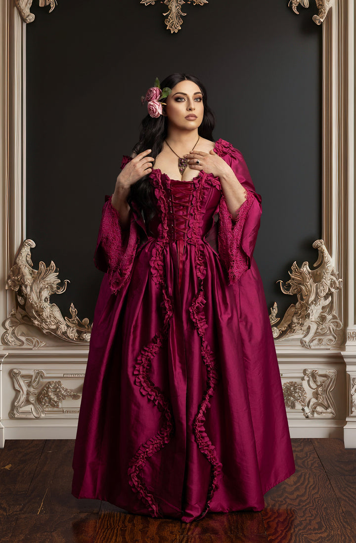 Cerise Pink Bridgerton Dress