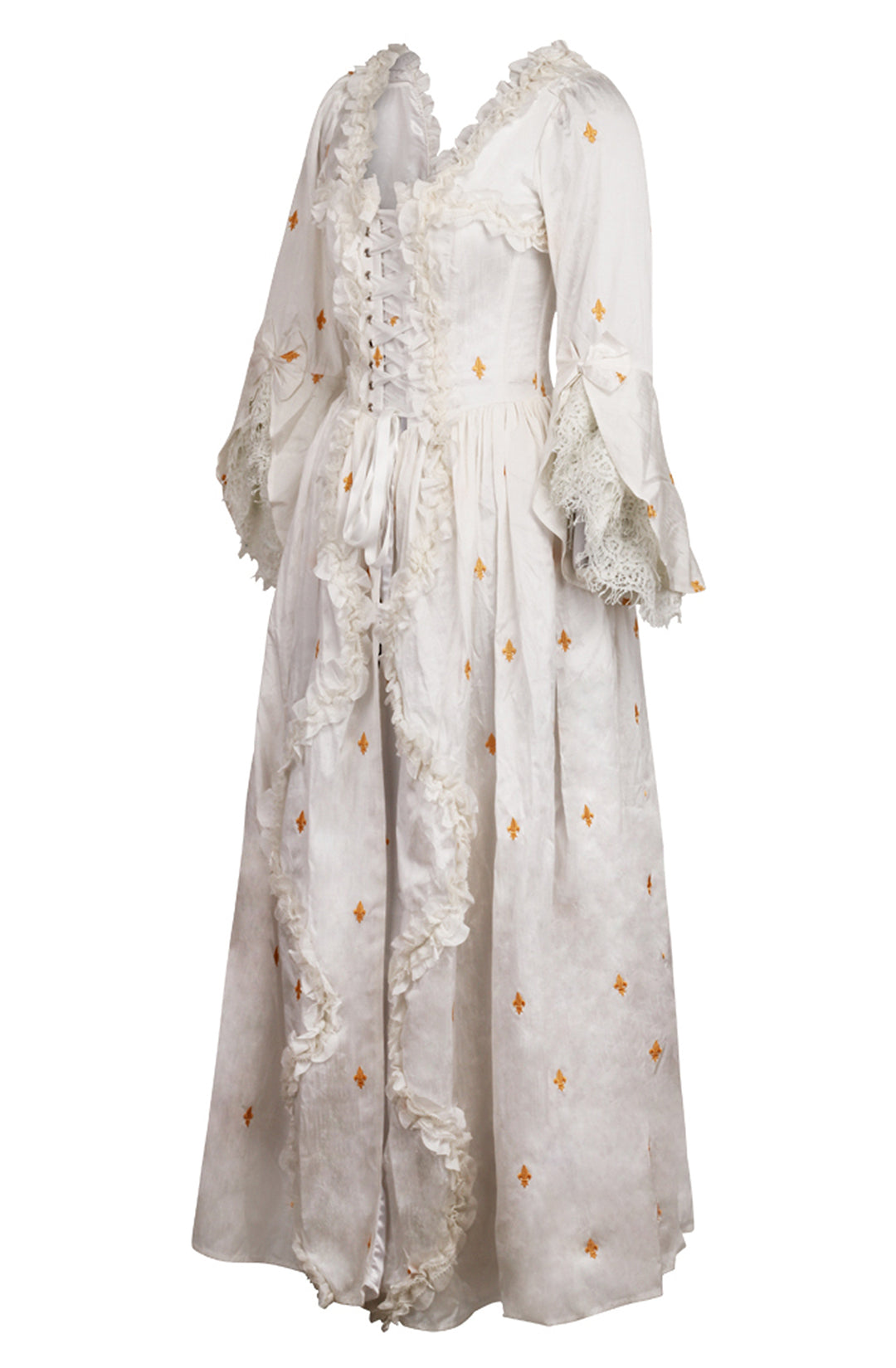 Fleur-de-lis White Bridgerton Dress 7