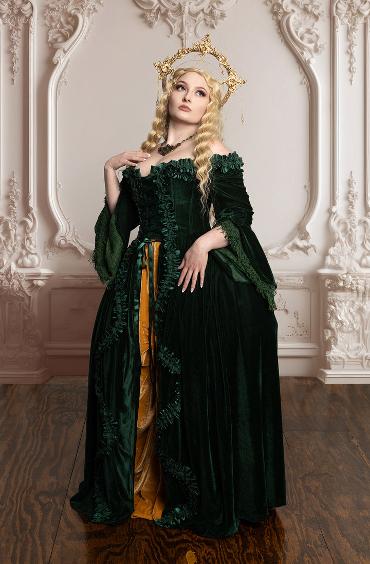 Velvet Green Bridgerton Dress