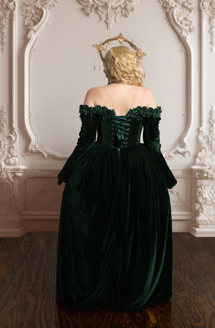 Velvet Green Bridgerton Dress 4