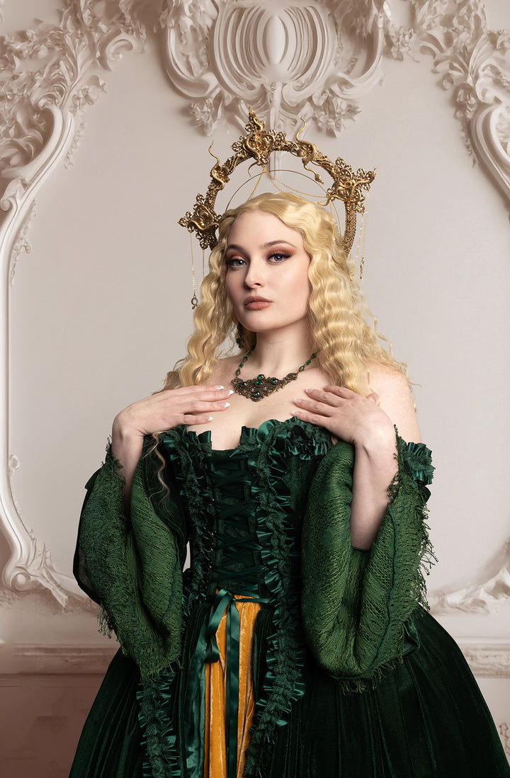 Velvet Green Bridgerton Dress 3