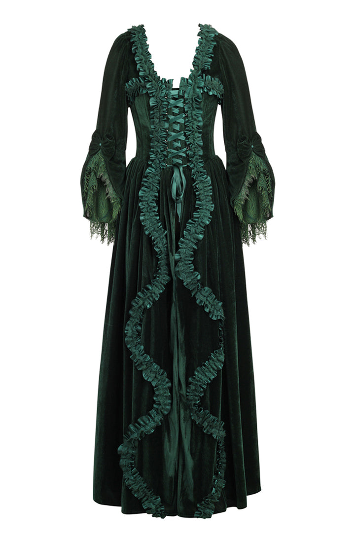 Velvet Green Bridgerton Dress 5