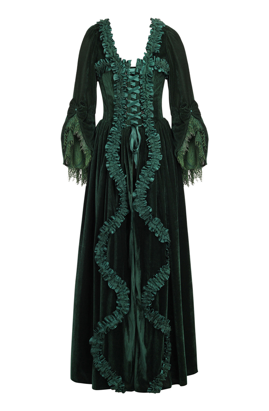 Velvet Green Bridgerton Dress 7