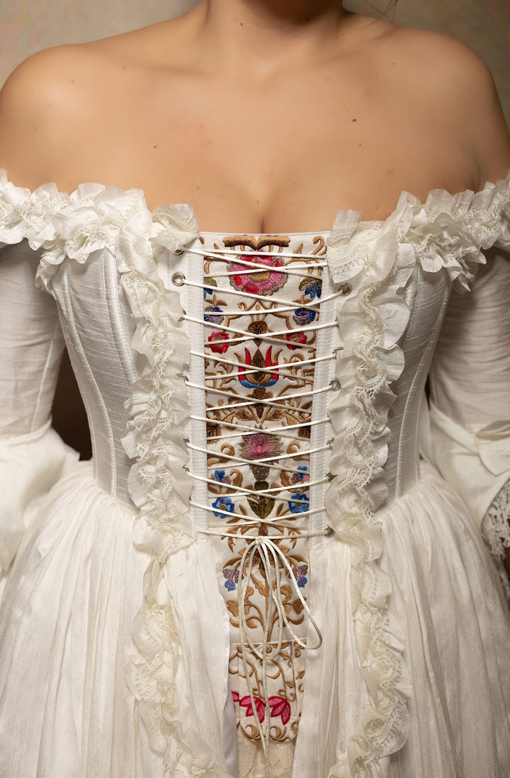 Corset Dress Stomacher - Cream En Provence