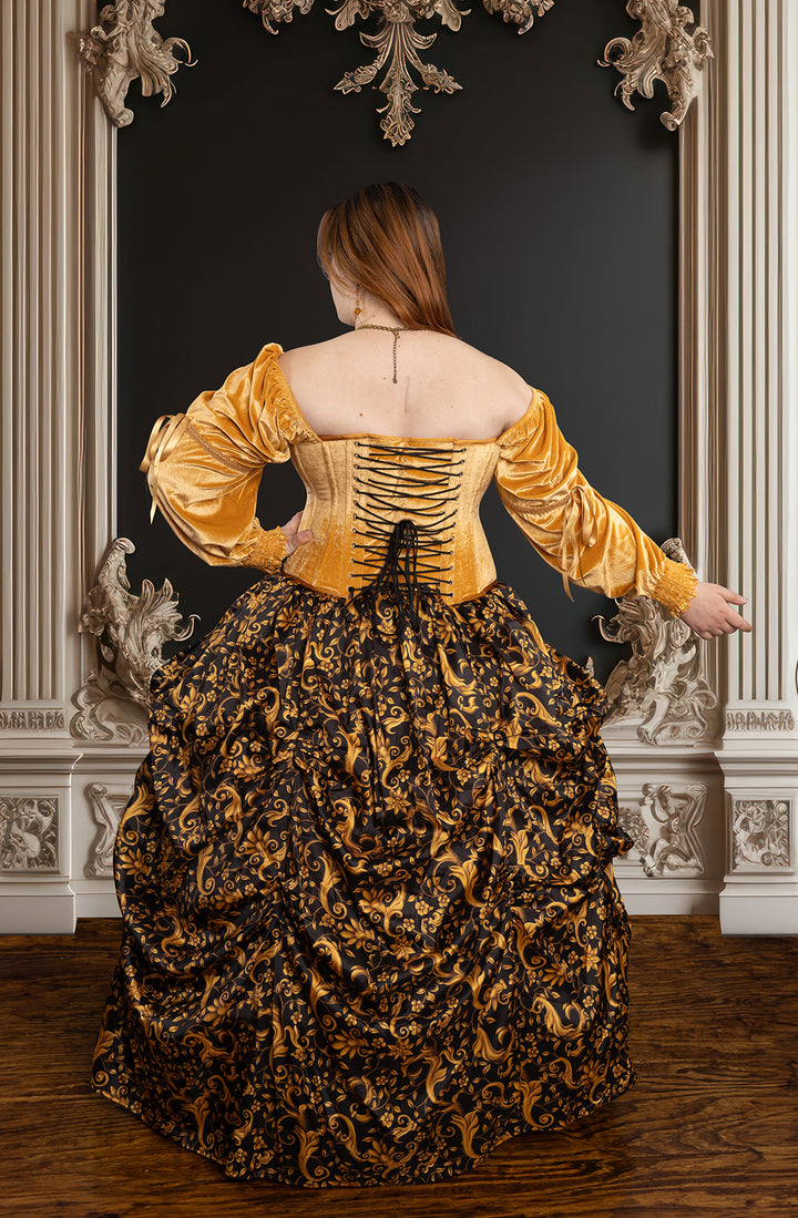 Princess Gold Corset Top in Golden Velvet 2