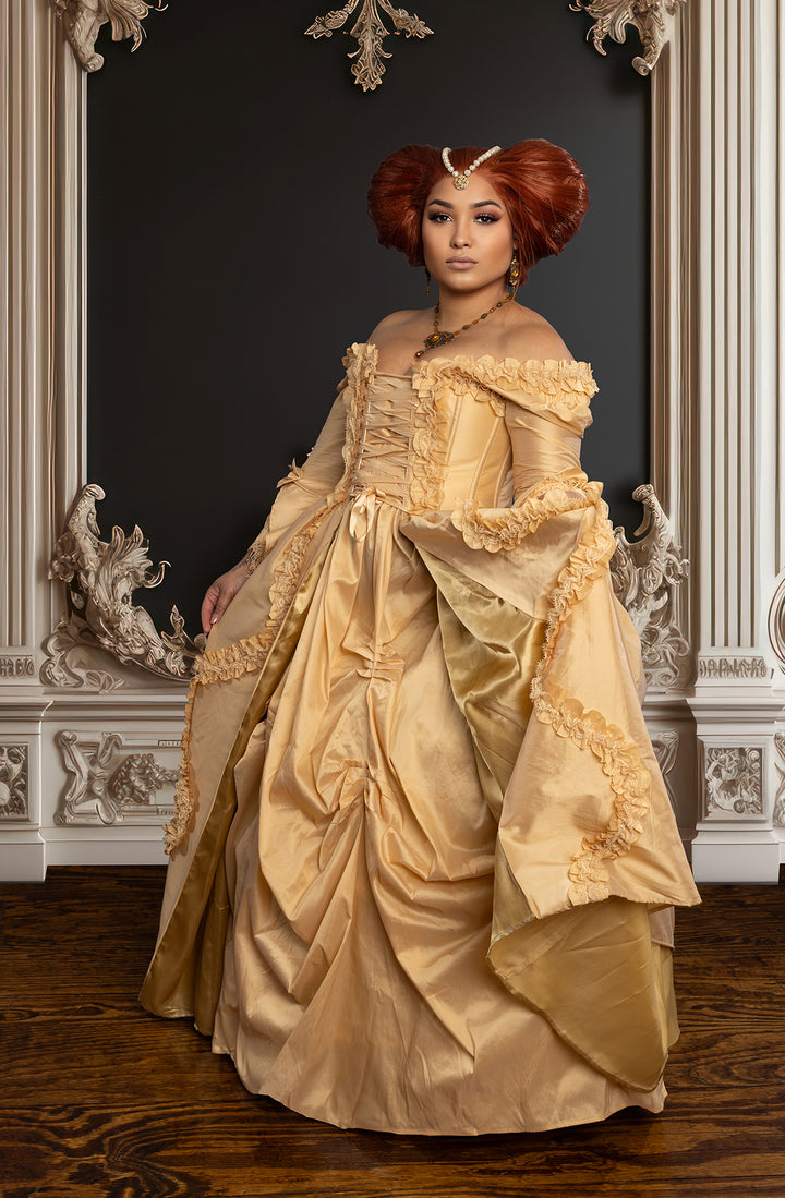 Royal Gold Bridgerton Dress 3