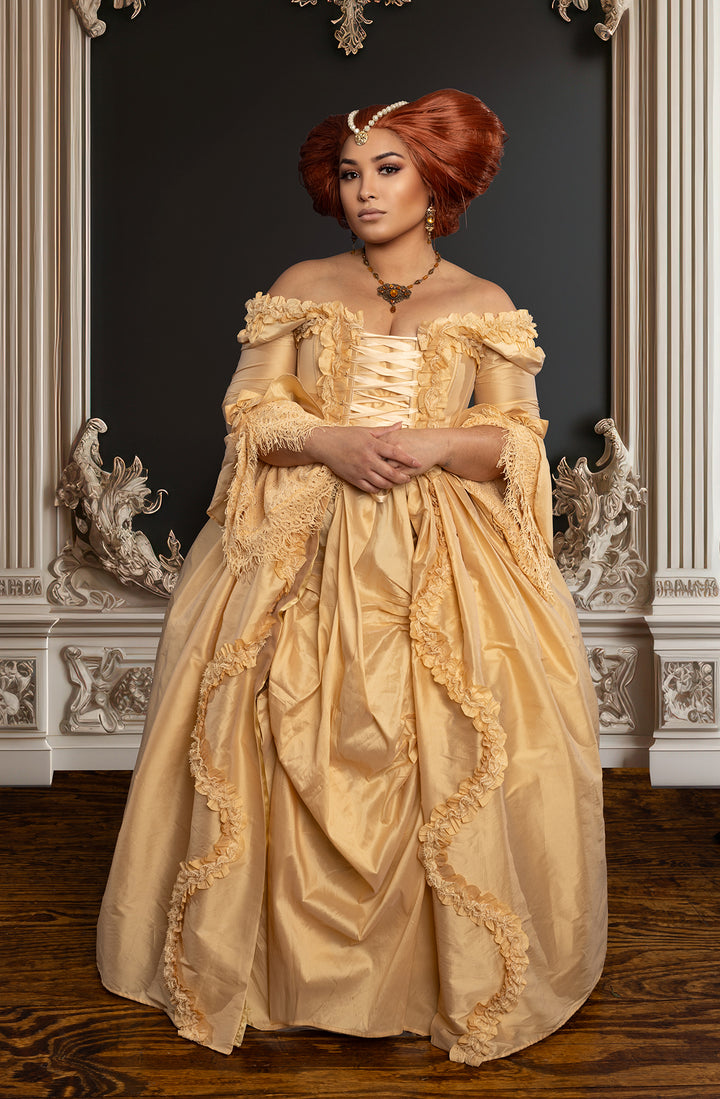 Royal Gold Bridgerton Dress