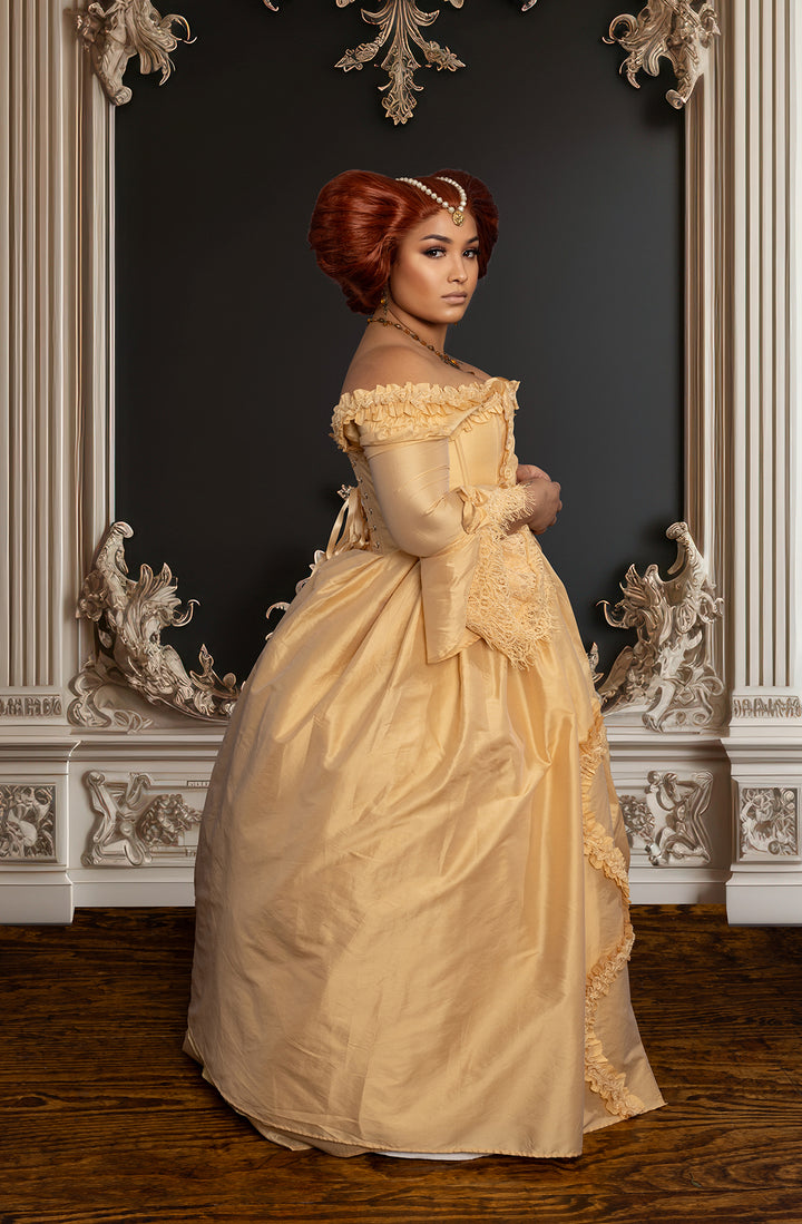 Royal Gold Bridgerton Dress 2