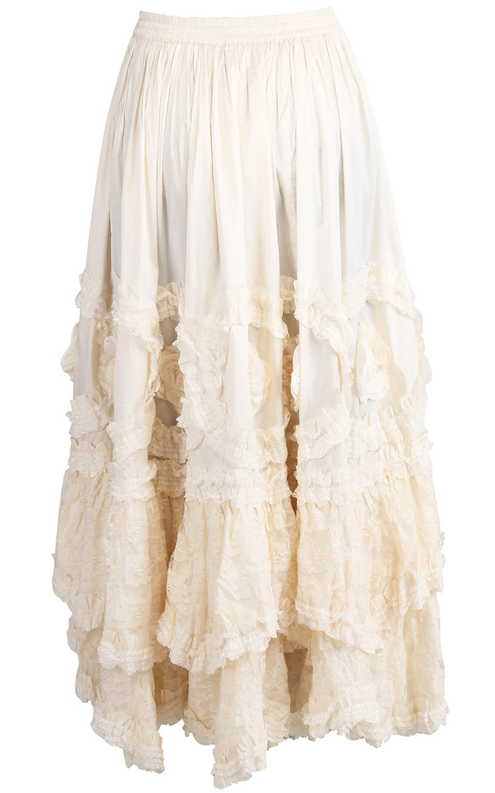 Pompadour Skirt - French Cream Back