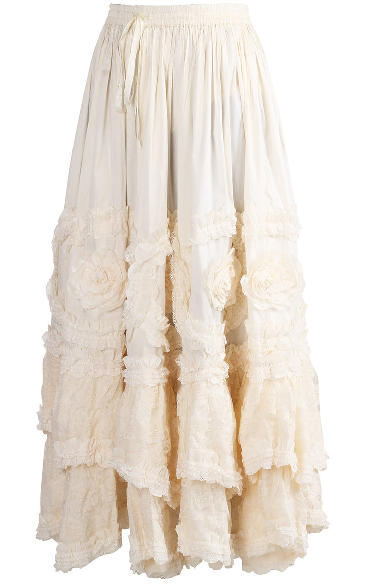 Pompadour Skirt - French Cream Side