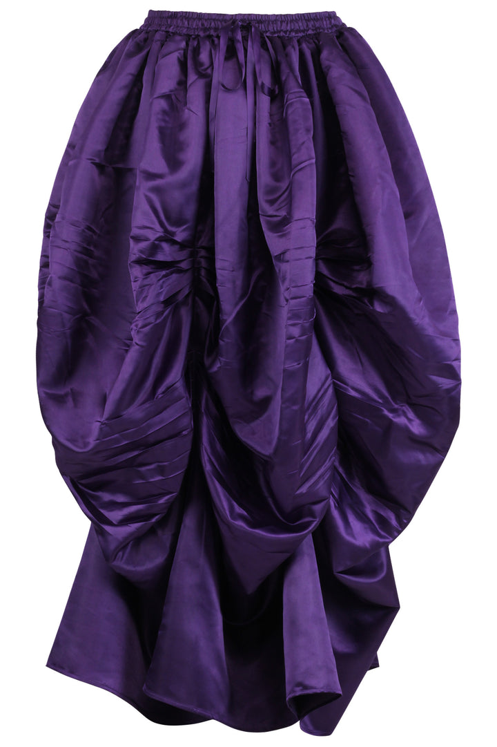 Tyrian Purple Slipper Satin Ball Gown Skirt