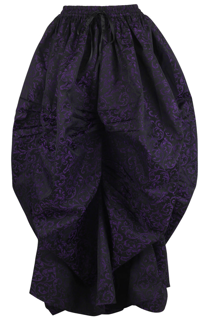 Brocade Purple Ball Gown Skirt - Amethyst Flourish 1