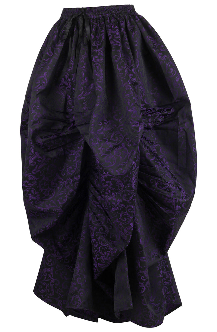 Brocade Purple Ball Gown Skirt - Amethyst Flourish 2