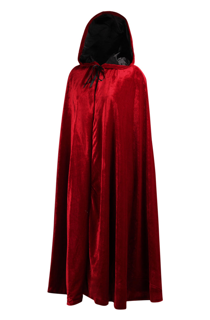 Scarlet Red Velvet Cloak Cape 2