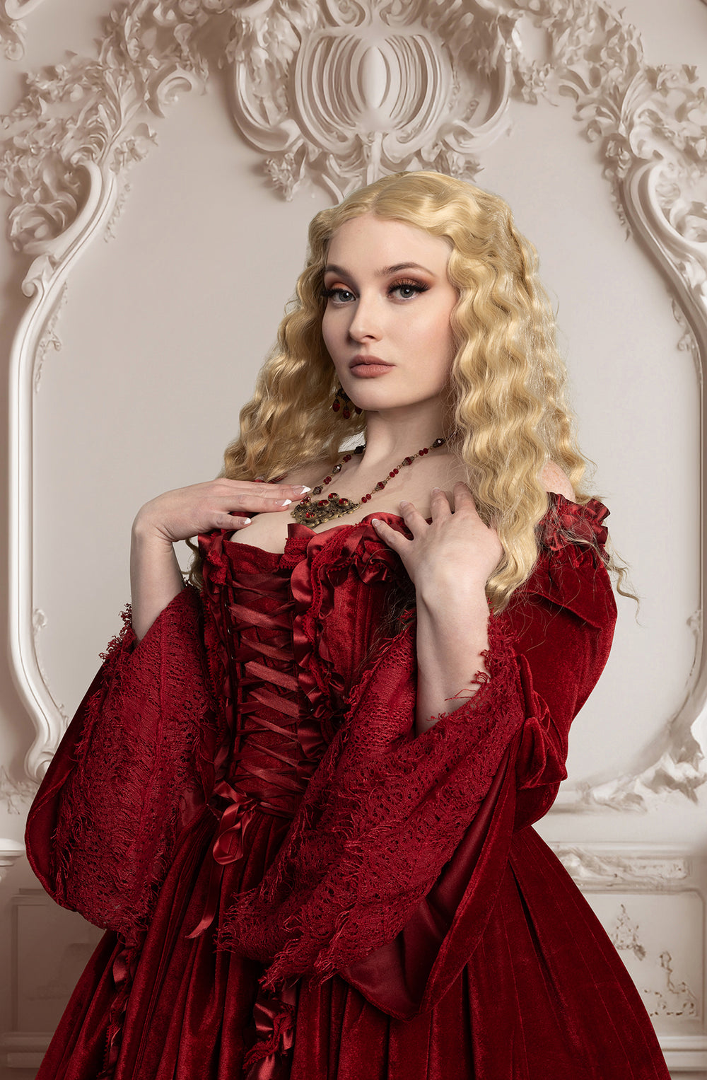 Velvet Red Bridgerton Dress 1