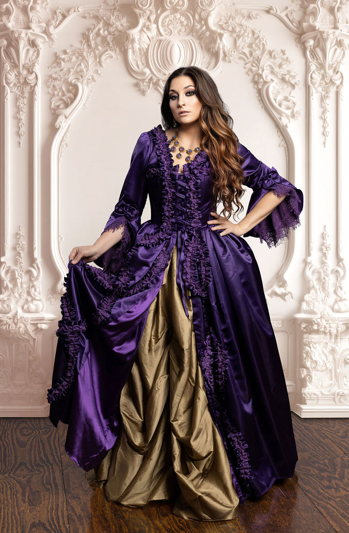 Tyrian Purple Immortelle Corset Gown 2