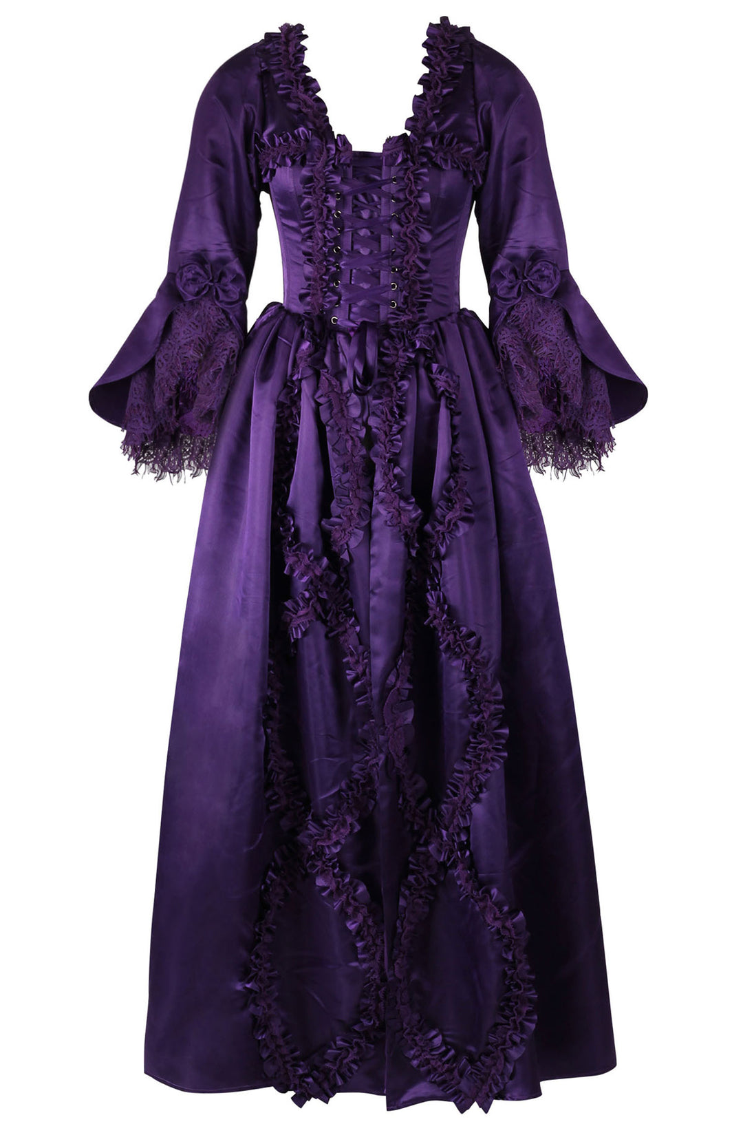 Tyrian Purple Immortelle Corset Gown 6