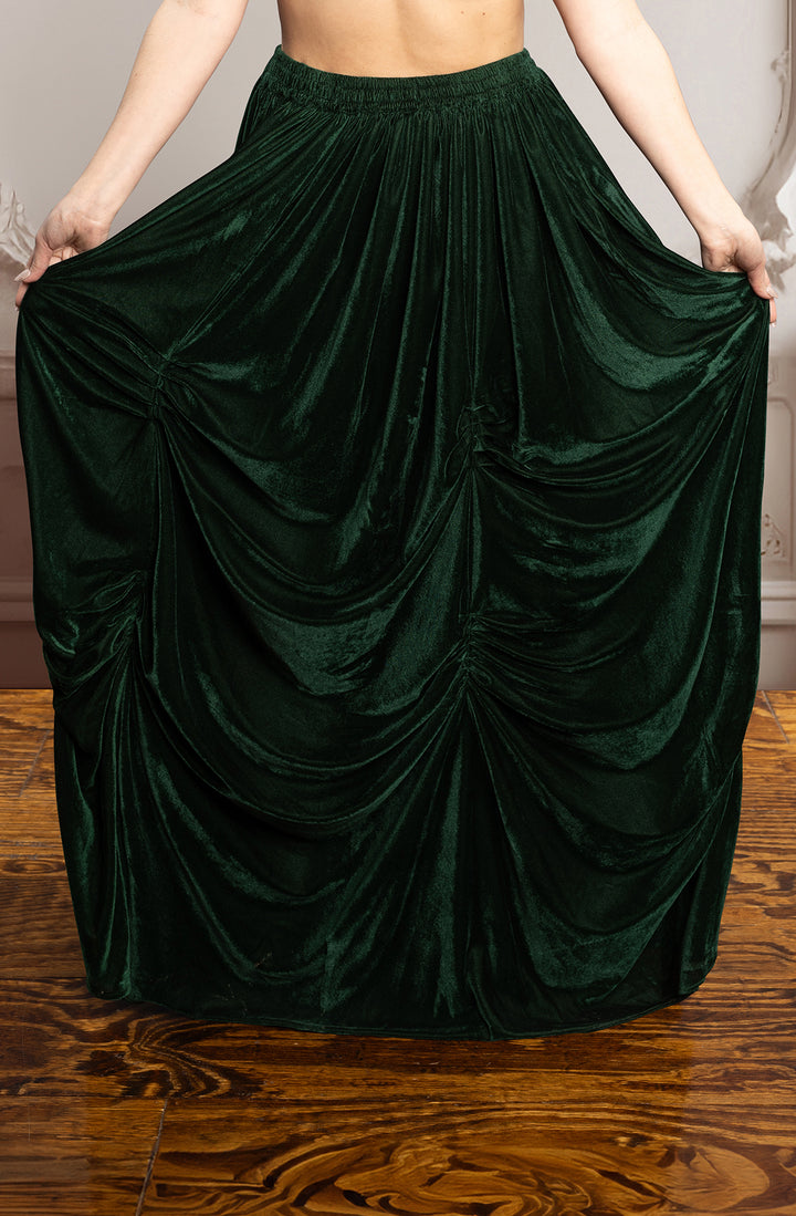 Emerald Green Velvet Ballgown Skirt